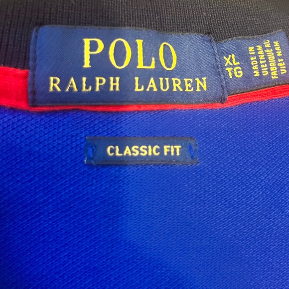 Polo Ralph Lauren - Men’s XL - Colour Block - Polo Shirt -Red, Blue, Black -NWOT - Picture 7 of 15